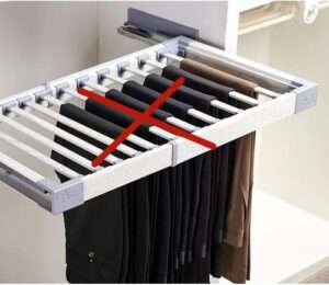 horizontal trouser rack