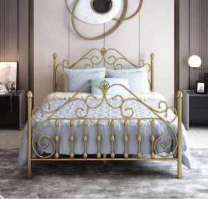 Steel frame headboard