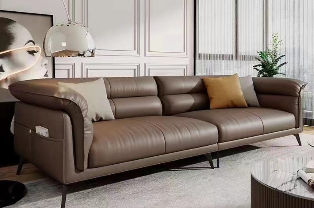 Custom leather sofa